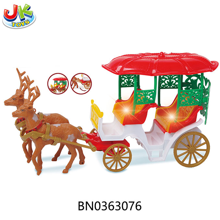 CHRISTMAS DEER CAR W/LIGHT,MUSIC toys