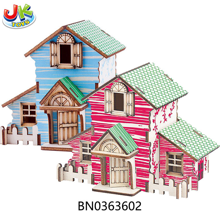 DIY 3D WOODEN FOREST HOUSE SET toys