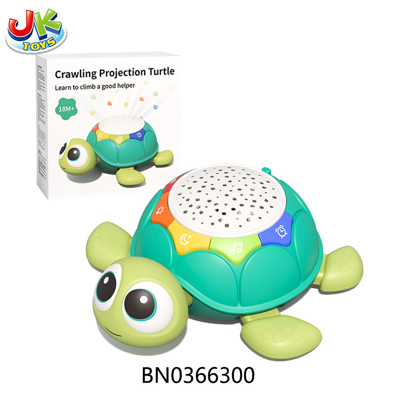 B/O CRAWL PROJECTION TORTOISE W/LIGHTS,MUSIC toys