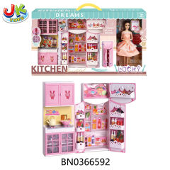 KITCHEN SET W/11.5'' BARBIE DOLL toys