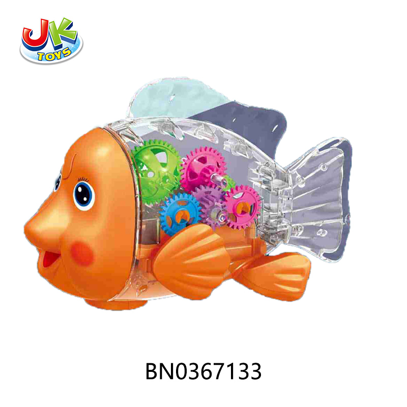 B/O GEARED CLOWNFISH(W/MUSIC,LIGHTS)2 COLOR MIXED toys