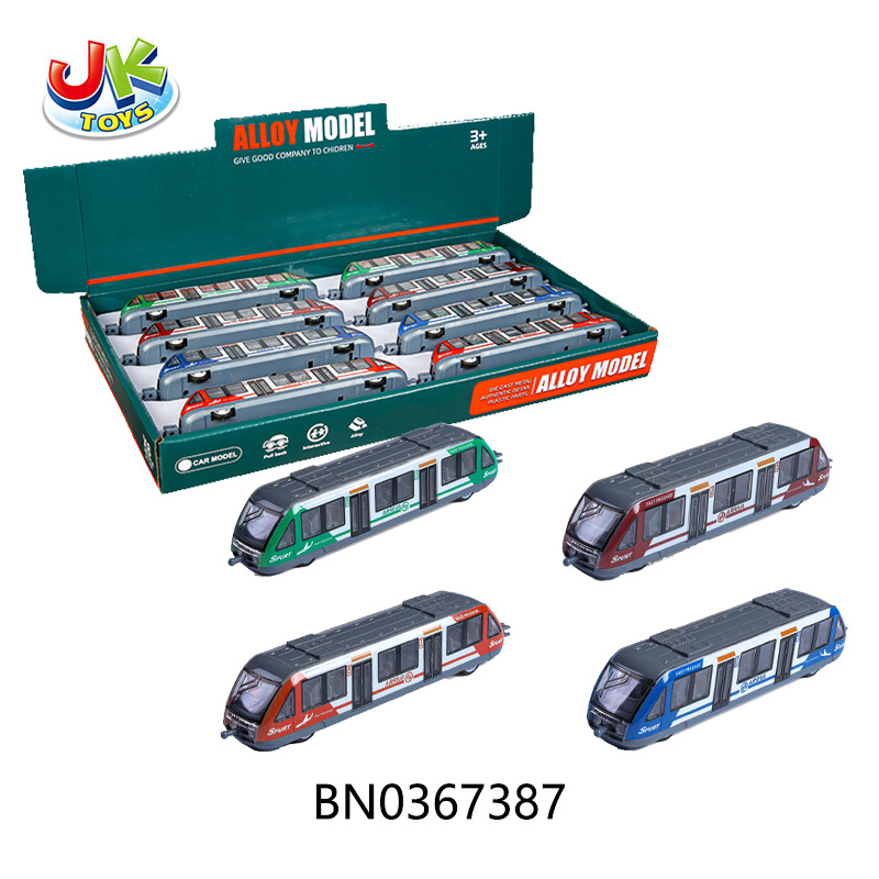 PULL BACK ALLOY ADVANCED TRAIN 4 COLOR MIXED(8 PCS) toys