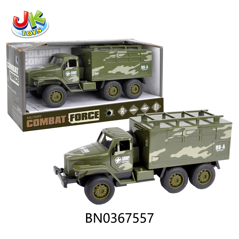 PULL BACK THREE-DOOR MILITARY VEHICLE. toys