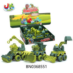 DOUBLE INERTIA CAMOUFLAGE DINOSAUR FARMER TRUCK,3 ASST MIXED,6PCS/BOX