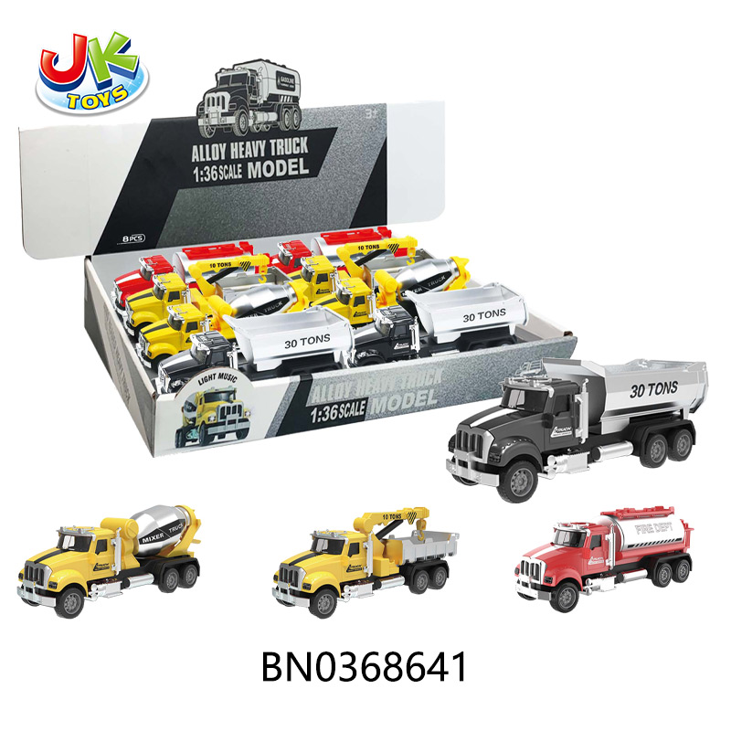 ALLOY PULL-BACK TRUCK  W/SOUND,LIGHTS(8PCS/BOX) toys