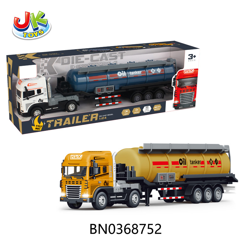 FRICTION ALLOY OIL TANKER TRUCK  W/LIGHT,SOUND,2 COLORS MIXED toys