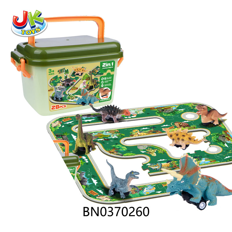 PUZZLE TRACK DINOSAUR PULL-BACK SET toys