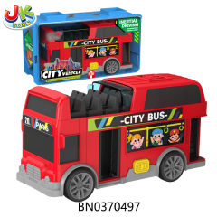 FRICTION CITY BUS W/LIGHT,SOUND toys