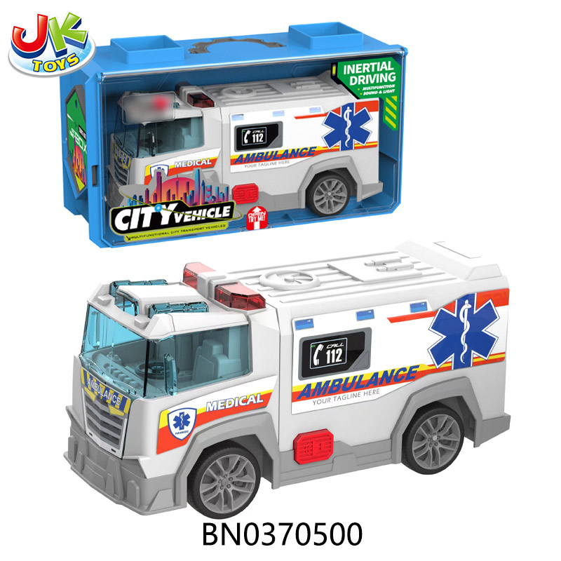 FRICTION AMBULANCE W/LIGHT,SOUND toys