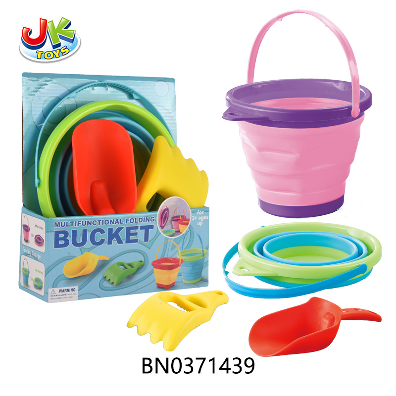 2.5L FOLDING BUCKET SET（3 COLER MIXED ） toys