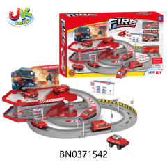 DOUBLE-DECK FIRE PARKING LOT toys