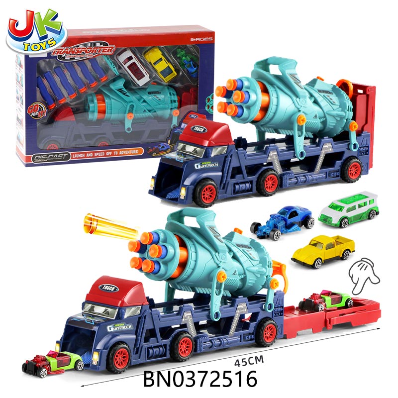 DIY 2 IN 1 EJECTION VEHICLE W/ 6 BULLET,3 ALLOY CAR toys