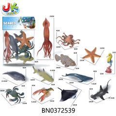 MARINE ANIMAL 6PCS,2 ASST MIXED toys