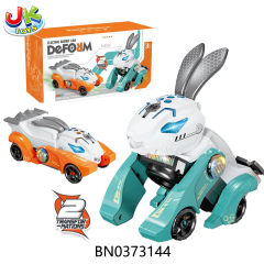 B/O RABBIT TRANSFORMER CAR (ORANGE/GREEN MIXED) toys