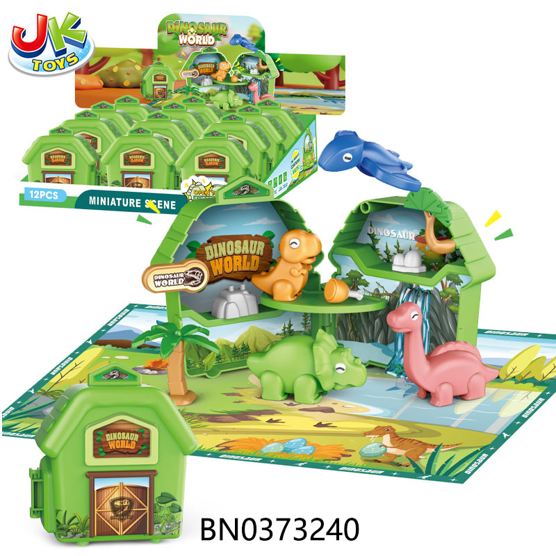 HOUSE DINOSAUR SCENE SET W/MAP(12PCS/BOX) toys