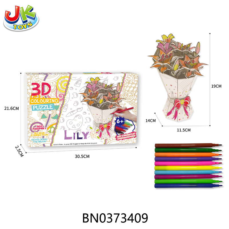 3D COLOURING PUZZLE toys