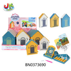 COLORING DRAWING BOARD HOUSE,24PCS toys