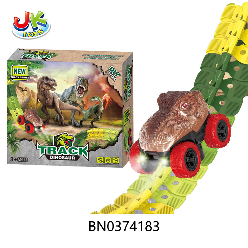 B/O CHANGEABLE DINOSAUR TRACK W/LIGHT,48PCS toys