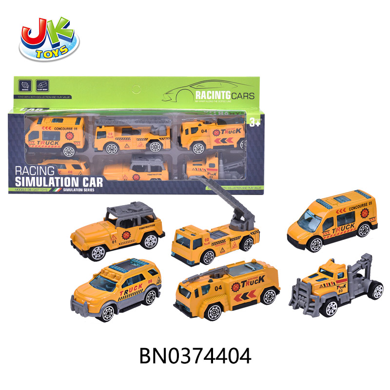 SLIDING TRUCK(YELLOW) 6PCS toys