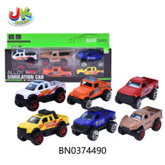 ALLOY SLIDING CAR 6PCS toys