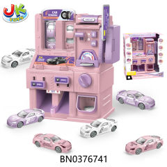 CAR VENDING MACHINE W/ LIGHT,MUSIC （PINK)