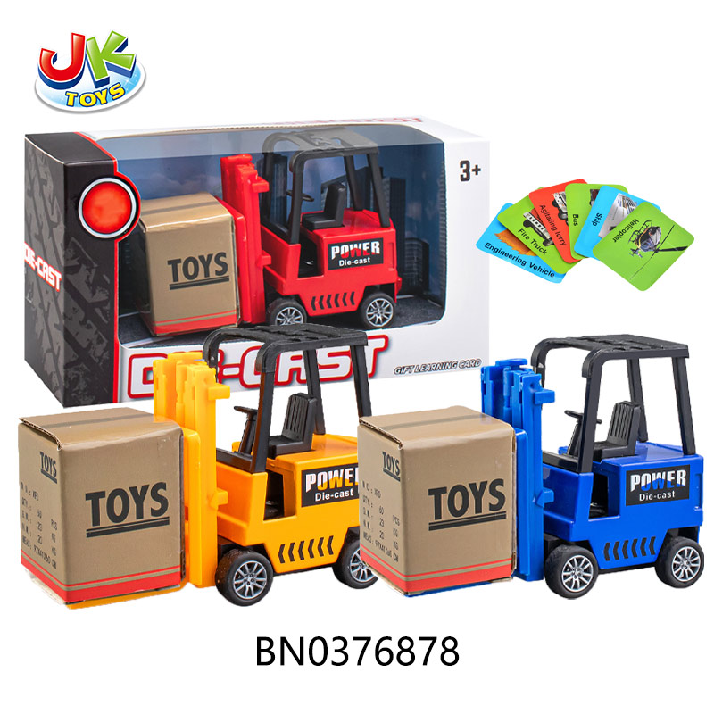 ALLOY PULL BACK FORKLIFT(3 COLOR MIXED) toys