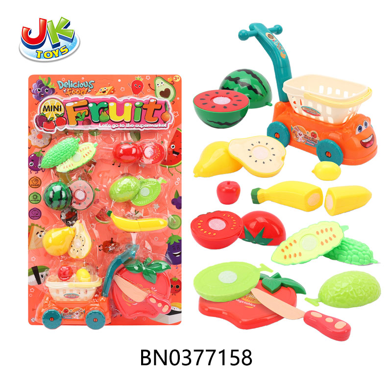 Fruit and vegetable shopping cart set  12pcs toys