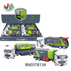 FRICTION SANITATION TRUCK,6PCS/ BOX toys