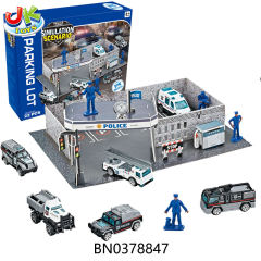 PARKING LOT SET W/2 1:64 ALLOY CAR(25 PCS) toys