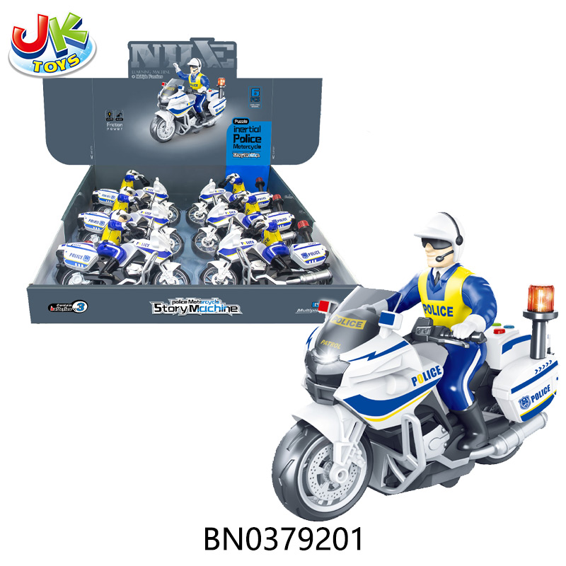 INERTIA STORY MACHINE MOTORCYCLE(6 PCS)W/LIGHT,MUSIC toys