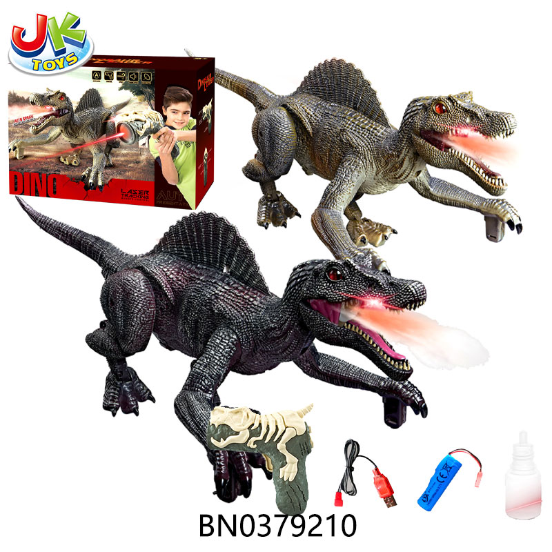 2 IN 1 R/C LIGHT CHASING 5 CH DINOSAUR W/SPRAY,LIGHT,MUSIC toys