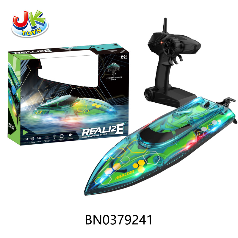 2.4G R/C TRANSPARENT LIGHT BOAT toys