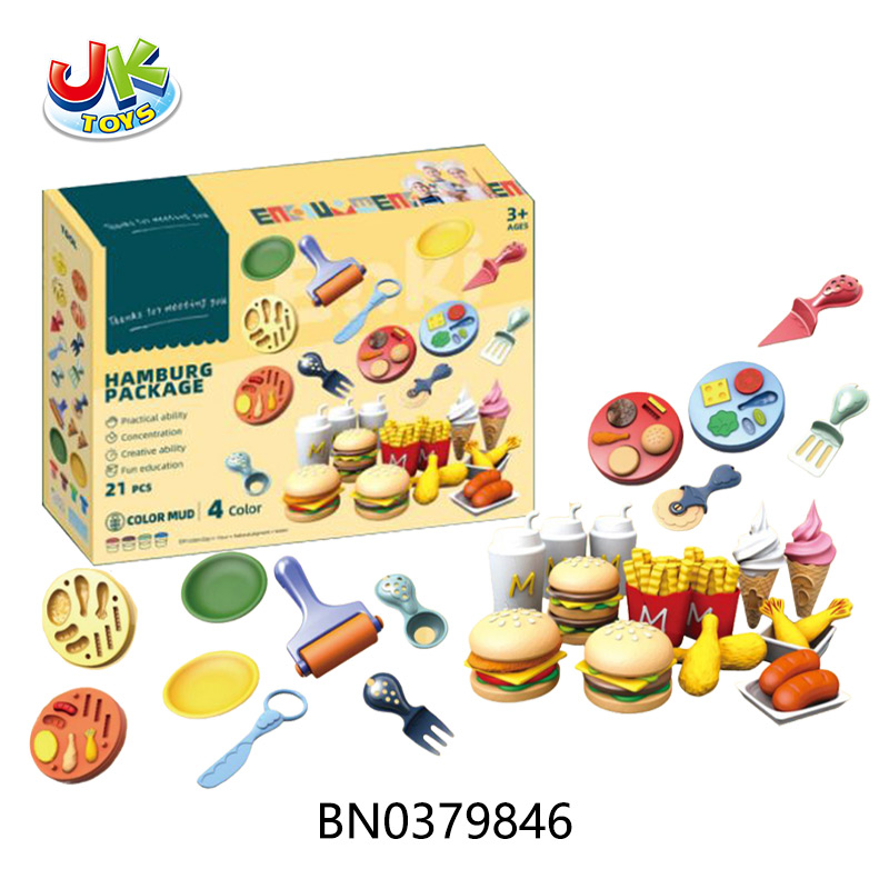 HAMBURGER COLORED MUD SET toys