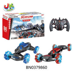 1:14 9CH STUNT TWISTING CLIMBING CAR W/LIGHT,MUSIC  RED/BLUE 2 COLOR MIXED toys