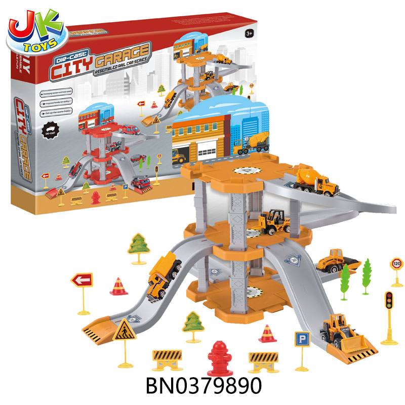 ALLOY CAR PARK W/3 PCS CAR toys