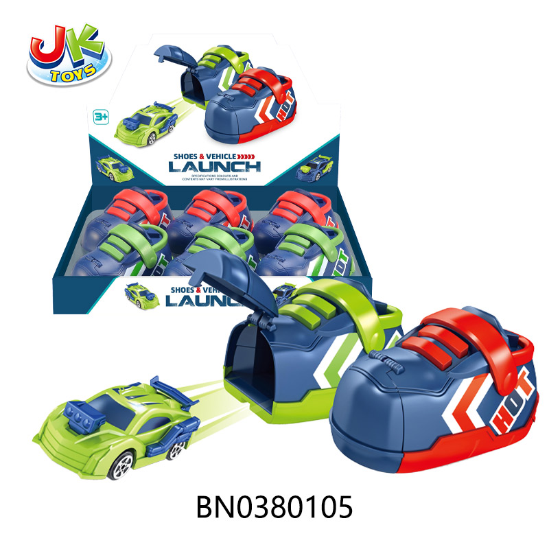 CARTOON SNEAKER EJECTOR CAR SET(6 PCS/BOX)2 COLOR  toys