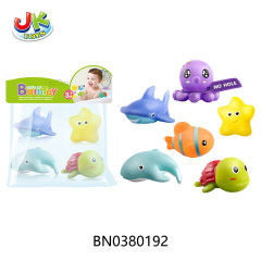 OCEAN VINYL BATH TOY 4 PCS(WITHOUT HOLES) toys