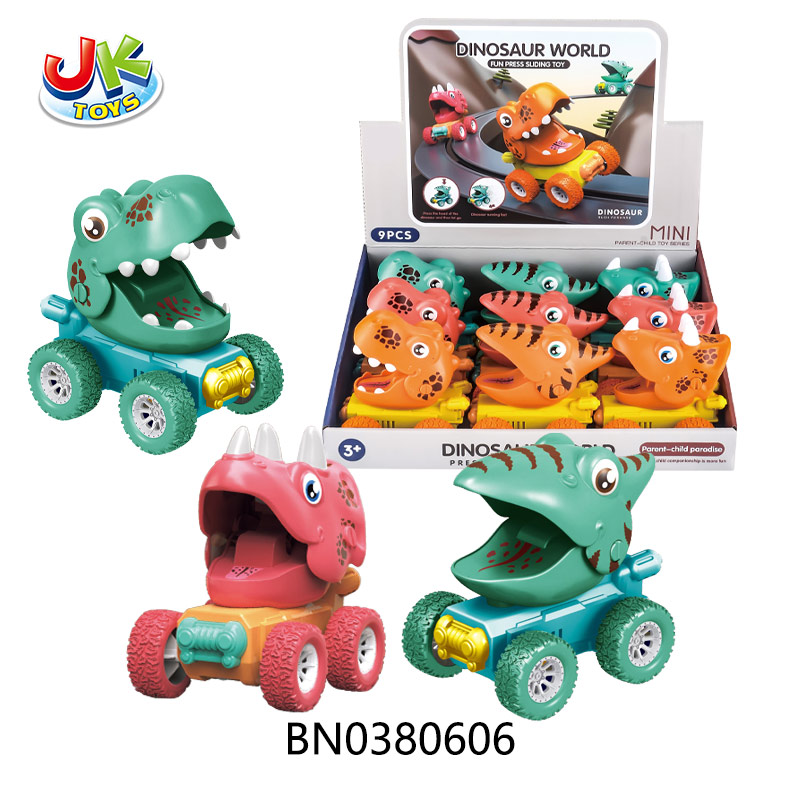 PRESSING POWER DINOSAUR TRUCK(3 ASST MIXED,9PCS/BOX)  toys