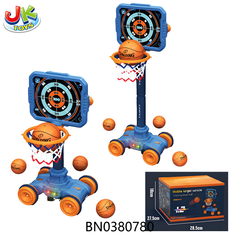 B/O MOVING TARGET SHOOTING BASKETBALL GAMEW/LIGHT toys