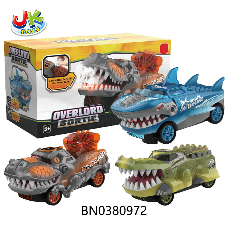 B/O SHARK CAR W/SPRAY,MUSIC toys