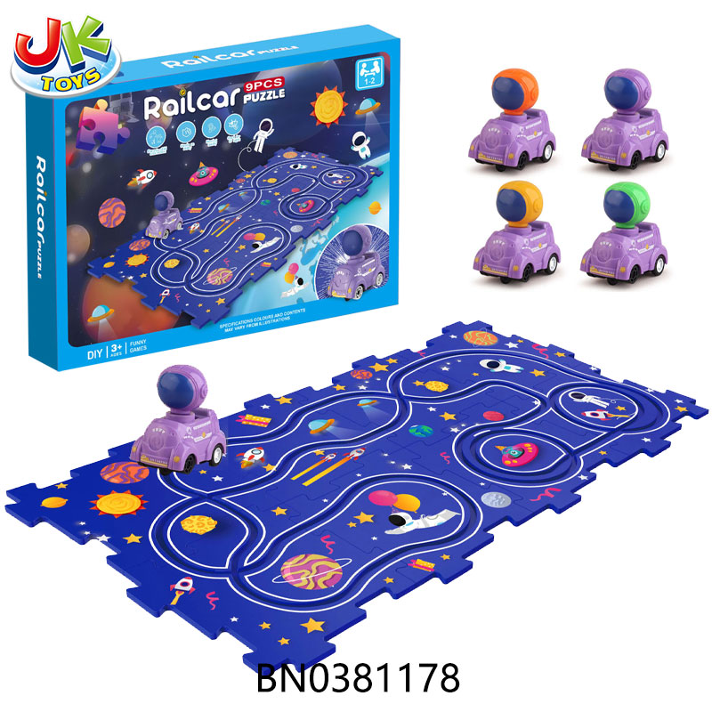 B/O SPACE PUZZLE RAIL CAR toys