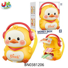 MONEY BOX W/LIGHTS,MUSIC (FINGERPRINT UNLOCK,PASSWARD PROTECTION,AUTO ROLL MANEY) toys