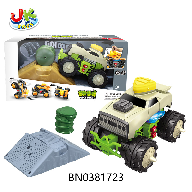 B/O TRUCK SET W/OIL DRUM,BARRICADE,SOUND,LIGHT toys