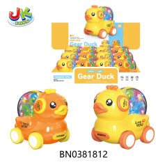 FRICTION GEAR DUCK W/LIGHT(12PCS/BOX,2 COLORS MIXED) toys