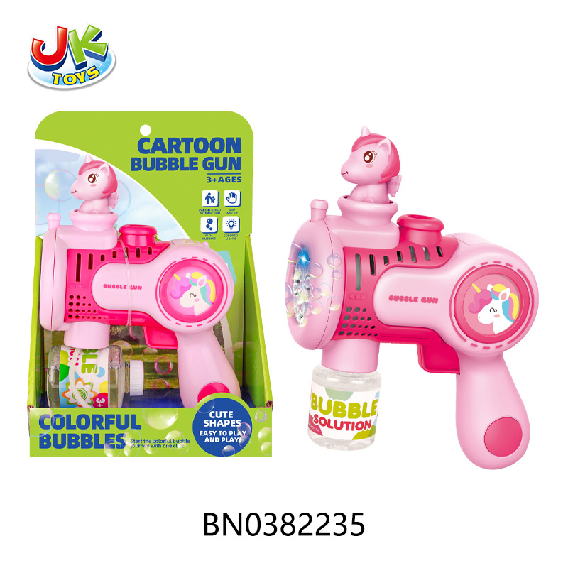 B/O ROTATING UNICORN BUBBLE GUN toys