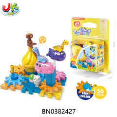 PARK DINOSAUR WORLD ROTARY GEAR BUILDING BLOCKS 36 PCS