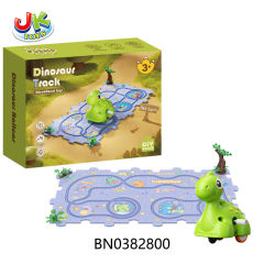 TRACK PUZZLE W/WIND UP DINOSAUR，21PCS BUILDING BLOCK, 30PCS(UV PRINTING) toys