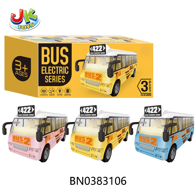 B/O UNIVERSAL SCHOOL BUS  W/LIGHTS,MUSIC（PINK/YELLOW/BLUE 3 COLORS） toys