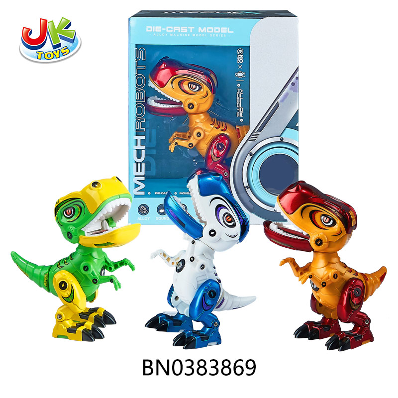 ALLOY DINOSAUR W/HEAD PRESS,LIGHT,SOUND(3 COLOR MIXED) toys