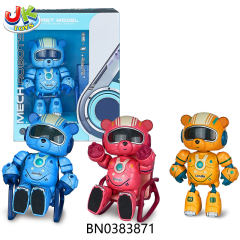 ALLOY LUNDO BEAR W/ALLOY SEAT,CLOCK,ALARM CLOCK,SENSING WAKE UP,TOUCH SENSITIVE,SOUND,LIGHT(3 COLOR MIXED)